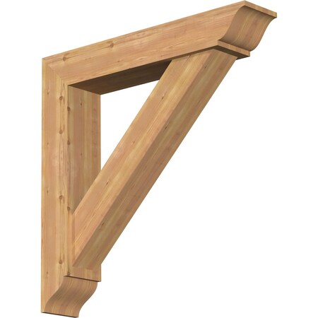 Traditional Traditional Smooth Bracket W/ Offset Brace, Western Red Cedar, 7 1/2W X 40D X 40H